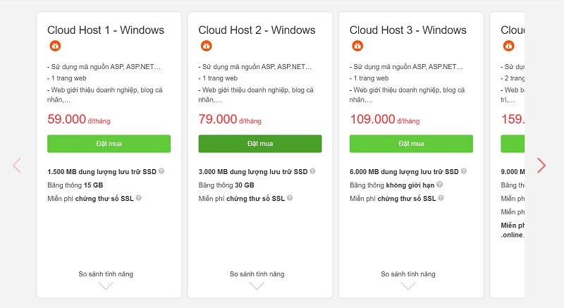 Review Mắt Bão: nhìn chung các gói hosting có giá hợp lý